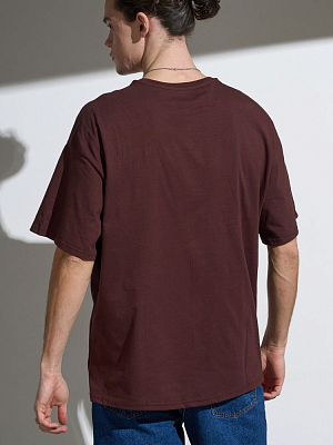 Футболка Oversize Premium, коричневая (шоколад)