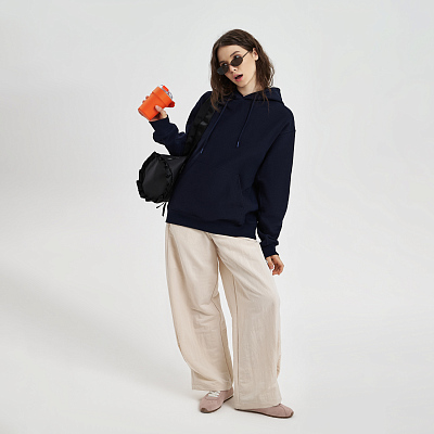 Худи релакс унисекс Адвенче (Adventure), темно-синий