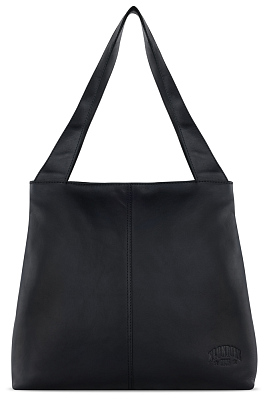 Сумка через плечо KLONDIKE RUSH «Katrina», натуральная кожа в черном цвете, 43 х 31,5 х 12 см (Черный)