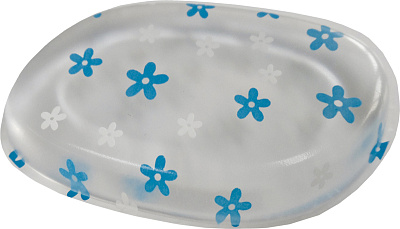 Губка Dewal Beauty для нанесения макияжа прозрачная с рисунком, 1 шт./упак. (Прозрачный)