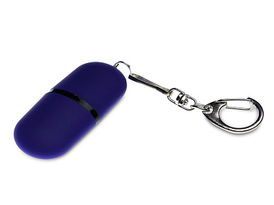 USB 2.0- флешка Goutte Soft-touch на 32 Гб каплевидной формы (Синий)