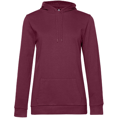 Толстовка с капюшоном женская Hoodie, бордовая (Бордовый)
