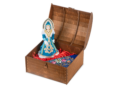 Подарочный набор Новогоднее настроение: кукла-снегурочка, платок (Белый, синий, красный, коричневый) Подарочный набор Новогоднее настроение: кукла-снегурочка, платок (Белый, синий, красный, коричневый)