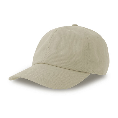 Бейсболка DAD HAT-S, 6 клиньев, металлическая застежка (Бежевый)