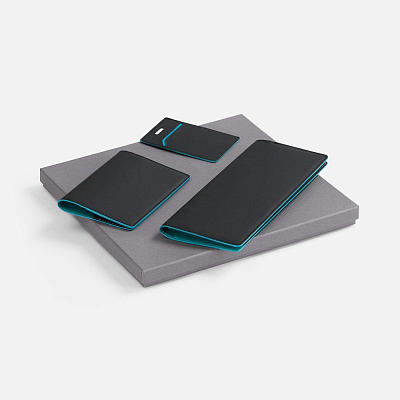 Набор Multimo Simple, черный с бирюзовым (Бирюзовый)