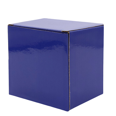 Коробка глянцевая для кружки Make me, синяя (Синий)