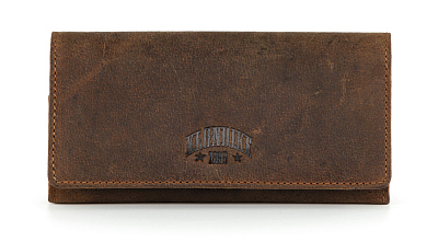 Кошелек женский KLONDIKE NUGGET «Grace», натуральная кожа в темно-коричневом цвете, 18,5 х 10 х 3 см (Коричневый)