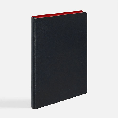 Ежедневник Doppio, недатированный, черный с красным