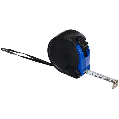Рулетка Meter Plan, 3 м, черная с синим (Синий)