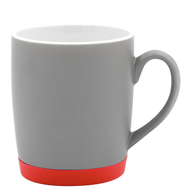 Кружка Make Me To Go, серая/красная (Серый/красный)