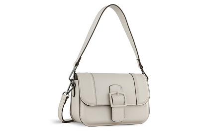 Сумка женская наплечная BUGATTI Zita, бежевая, полиуретан, 22 x 10 x 15 см (Бежевый)