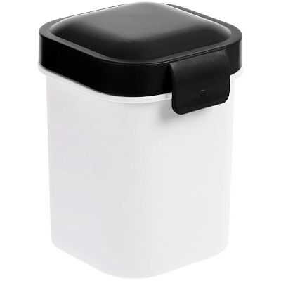 Ланчбокс для снеков Lunch Crunch, белый с черным (Чёрный)