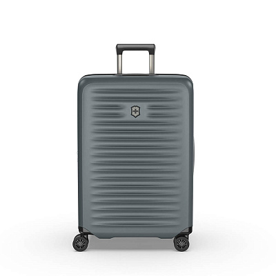 Чемодан VICTORINOX Airox Advanced, серо-синий матовый, 100% поликарбонат Makrolon, 46x29x69 см, 75 л (Cерый)