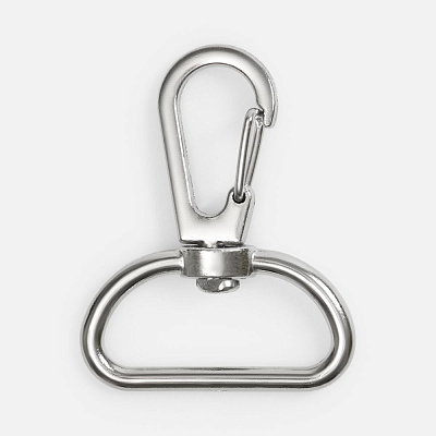 Застежка-карабин Snap Hook, L, серебристая (хром) (Серебристый)