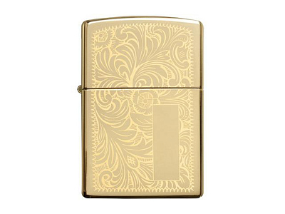 Зажигалка ZIPPO Venetian® с покрытием High Polish Brass (Золотистый)