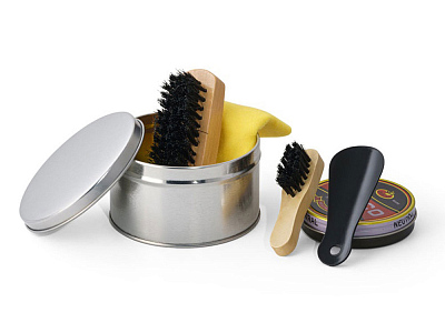 Набор для чистки обуви COBB (Сатин серебристый)