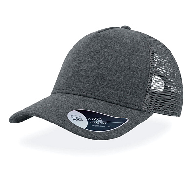 Бейсболка RAPPER JERSEY, 5 клиньев, пластиковая застежка (Тёмно-серый)