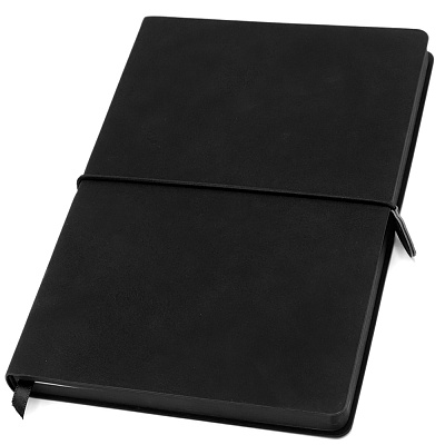 Ежедневник A5 недатированный Massimo в мягком переплёте, черный (Чёрный)
