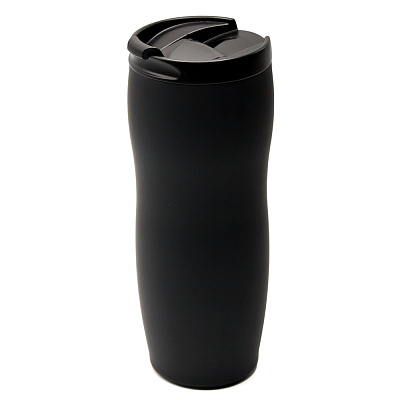 Термокружка с двойной стенкой Softex, черная (Чёрный)