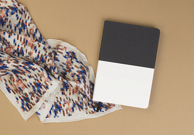 Ежедневник недатированный "Палермо", формат А5, черный с белым