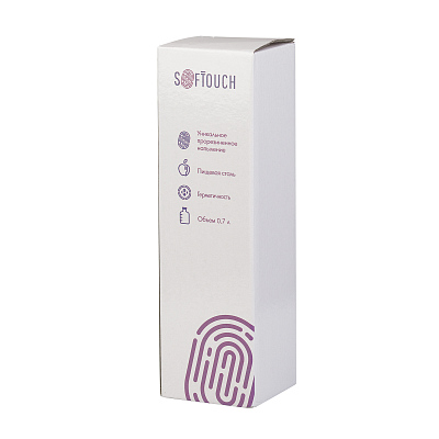 Бутылка для воды "Фитнес" 700 мл, покрытие soft touch, зеленый
