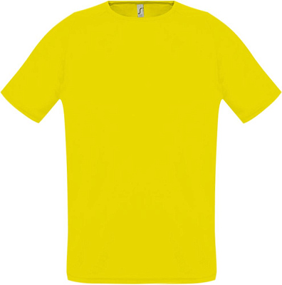 Футболка унисекс Sporty 140, лимонно-желтая (Лимонный)
