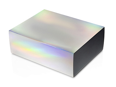 Подарочная коробка с голографическим шубером Aurora, XL (Черный/голография)