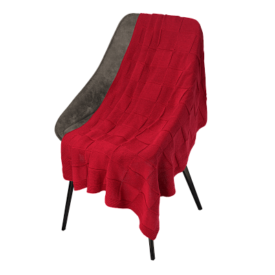 Плед Селла (Cella) вязаный  (без подарочной коробки) (Красный)