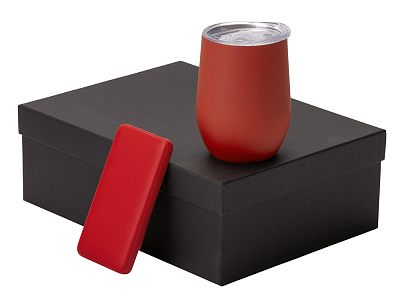 Подарочный набор COLOR IT с термокружкой и повербанком (Красный)