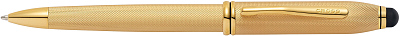 Шариковая ручка Cross Townsend Stylus со стилусом 8мм. Цвет - золотистый. (Золотистый)