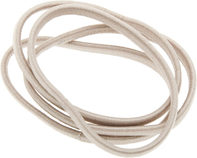 Резинки для волос Dewal Beauty, цвет бежевый, плоские, midi (8 шт.) (Бежевый)