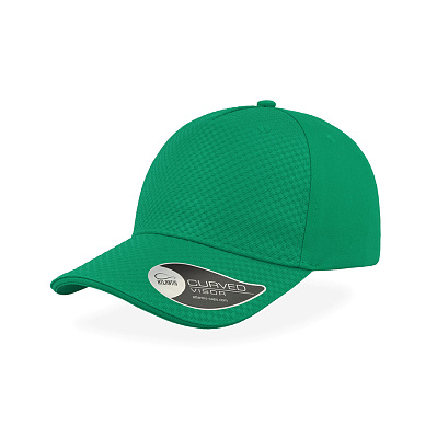Бейсболка GEAR, 5 клиньев, застежка на липучке (Зеленый)
