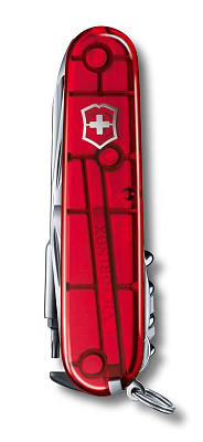 Нож перочинный VICTORINOX CyberTool L, 91 мм, 39 функций, полупрозрачный красный
