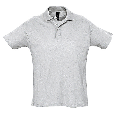 Рубашка поло мужская SUMMER II 170  (Светло-серый меланж)