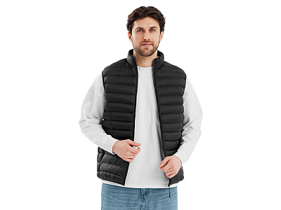 Стеганый жилет Uniqloud, мужской (Чёрный)