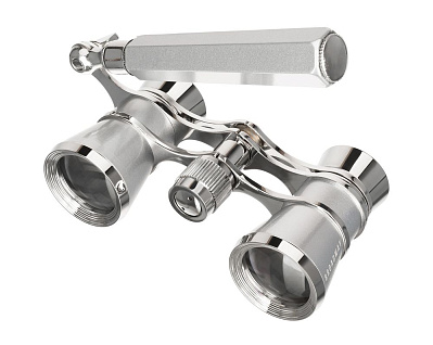 Театральный бинокль-лорнет Broadway 325E  (Серебристый)