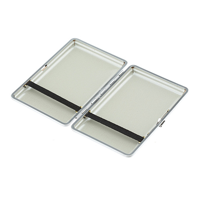 Портсигар S.Quire, нержавеющая сталь, искуственная кожа, бордовый, 7,4х11,5х1,8 см