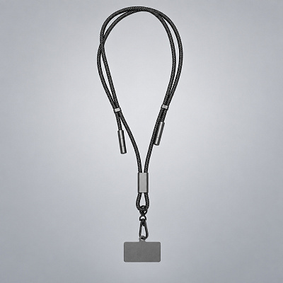 Шнурок-держатель для телефона с зарядным кабелем USB-C на USB-C/Lightning Lany Eco Charge (Серый)