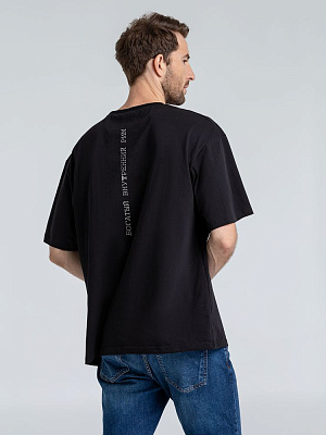 Футболка оверсайз «Внутренний Рим», черная (Чёрный)