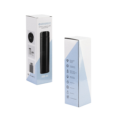 Заварочный термос "Финикс" 500 мл с индикацией температуры, белый