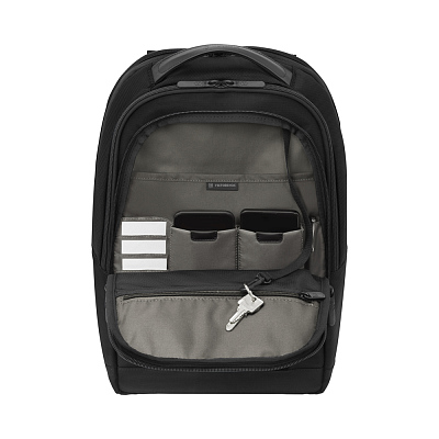 Рюкзак VICTORINOX Altmont Professional Compact Laptop Backpack 15'', чёрный, полиэфирная ткань, 29x22x41 см, 16 л
