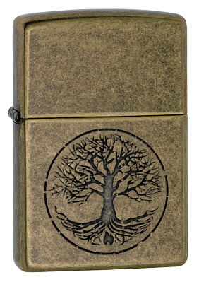 Зажигалка ZIPPO Classic с покрытием Antique Brass™ латунь/сталь медная матовая 38x13x57 мм
