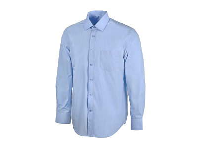 Рубашка Houston мужская с длинным рукавом (Голубой)