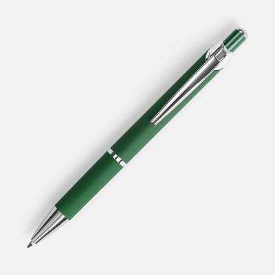 Ручка шариковая Chromos Soft Touch, зеленая