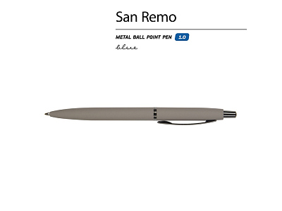 Ручка металлическая шариковая San Remo, софт-тач