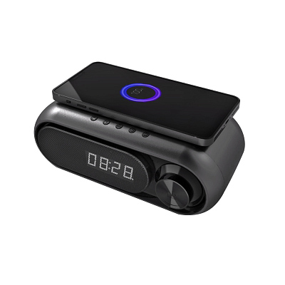 Часы Radon с беспроводной зарядкой 5 в 1, Чёрный (Чёрный)