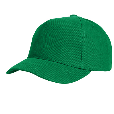 Бейсболка BOSTON, 5 клиньев, металлическая застежка (Ярко-зелёный)