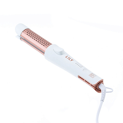 Щипцы-плойка 2-в-1 для волос DEWAL BEAUTY Lily, 23х95 мм, белые