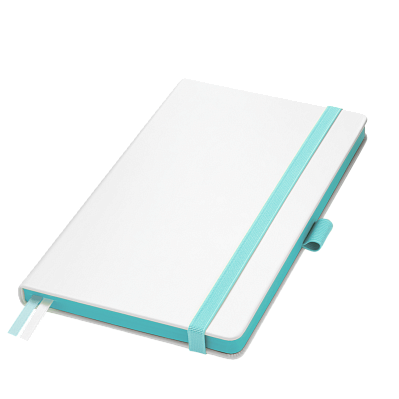 Ежедневник Arctic недатированный, белый/бирюзовый (Белый, серый, бежевый, бирюзовый)