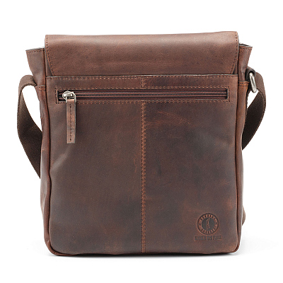 Сумка через плечо KLONDIKE DIGGER «Erin», натуральная кожа в темно-коричневом цвете, 26 x 24 х 6 см